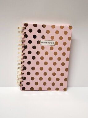 Notebook Image Style Office | Pink Gold Dots Notebook New | Poshmark